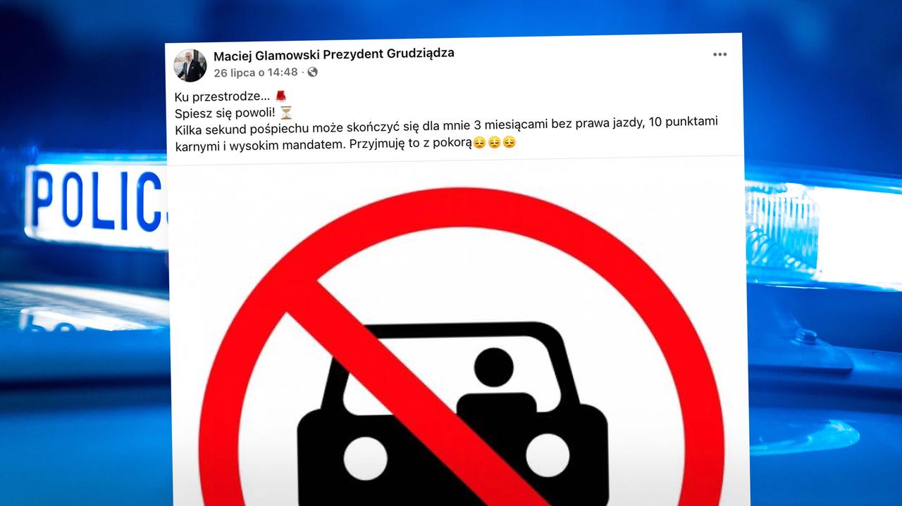 Prezydent przekroczył prędkość, stracił prawo jazdy, ale mandatu nie przyjął