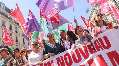 Kobiecy protest przeciwko skrajnej prawicy w Paryżu