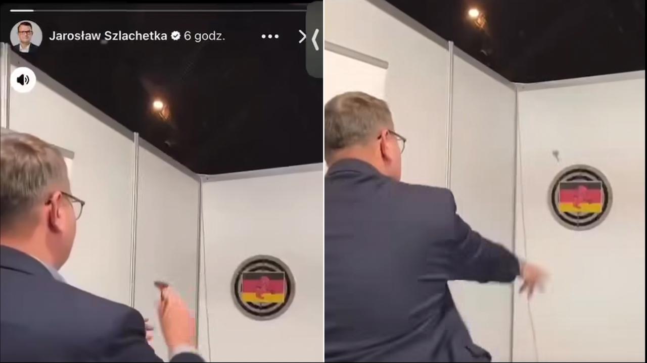 Burmistrz celował w planszę w barwach niemieckiej flagi. "Dalekie od dobrego smaku"