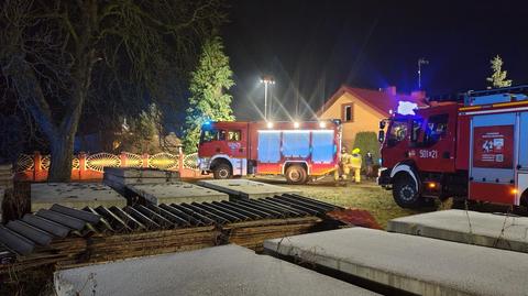 Pożar domu jednorodzinnego
