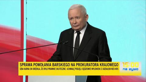 Prezes PiS o orzeczeniu Sądu Najwyższego w sprawie powołania Dariusza Barskiego