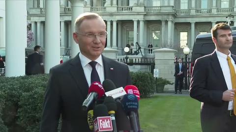 Andrzej Duda po spotkaniu w Białym Domu