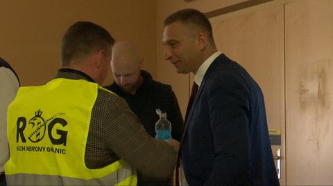 Robert Bąkiewicz w sądzie w Słubicach