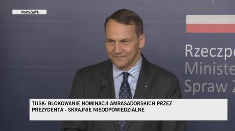 Sikorski: Prezydent chce mieć kontrolę nad tym, jakie wnioski składam. Nie no, chwila, moment