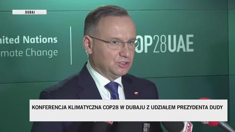 Prezydent Andrzej Duda bierze udział w szczycie klimatycznym COP28