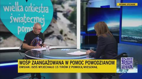 Owsiak: wyjechało 15 tirów z pomocą mieszaną