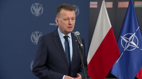 Błaszczak o decyzji o budowie tymczasowej zapory na granicy z obwodem kaliningradzkim (wypowiedź z listopada 2022)