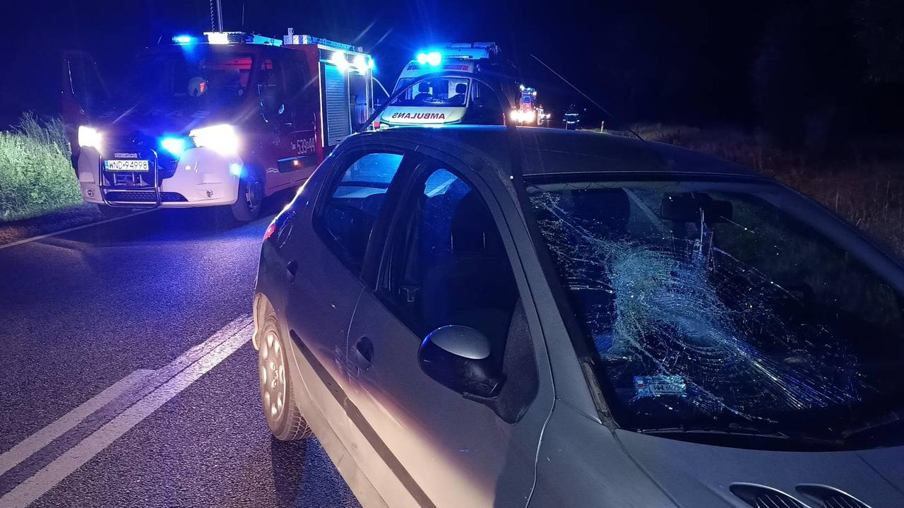 Wypadek na drodze krajowej. Nie żyje pieszy