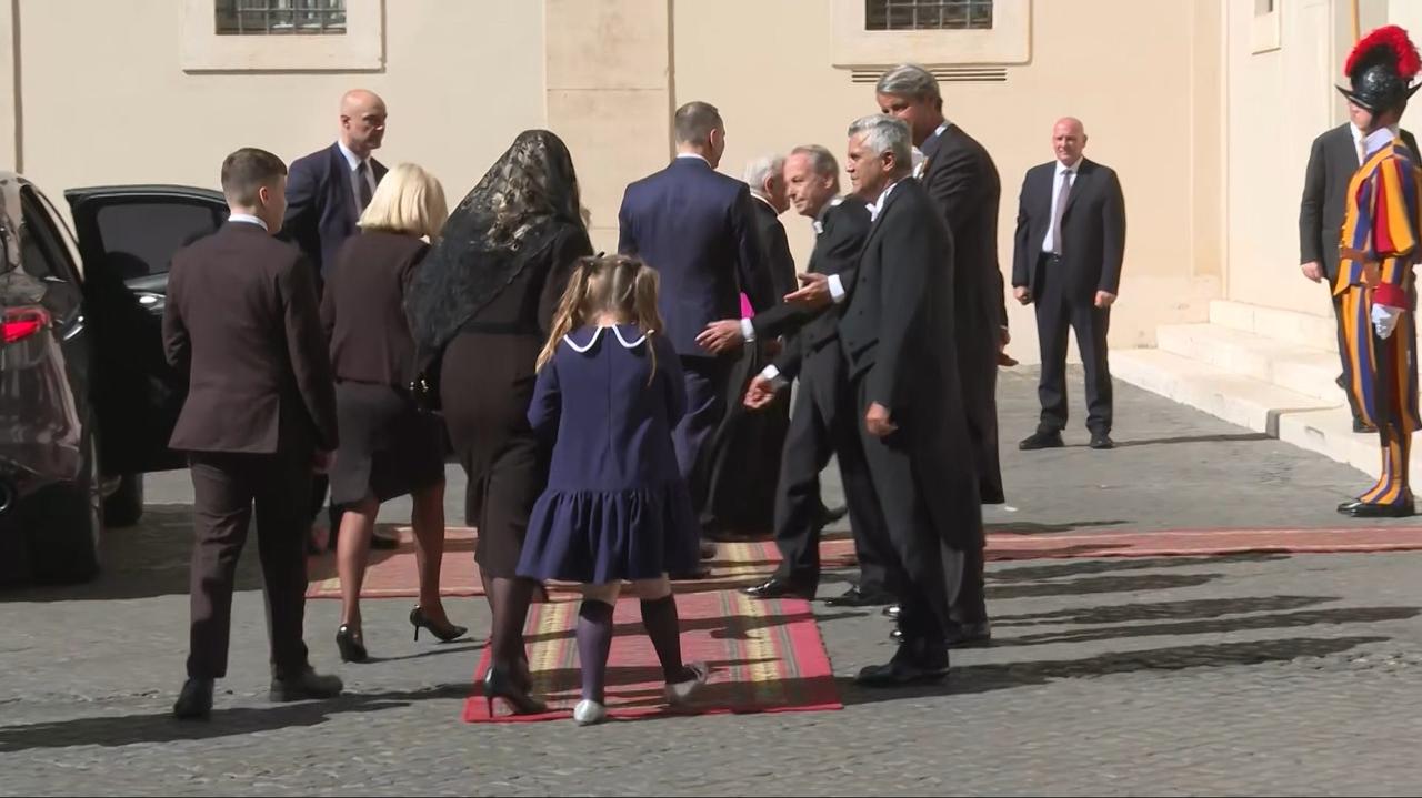 Prezydent z rodziną u papieża Leona XIV