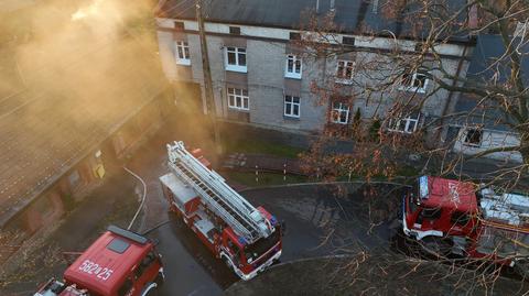 Pożar kamienicy w Ozorkowie