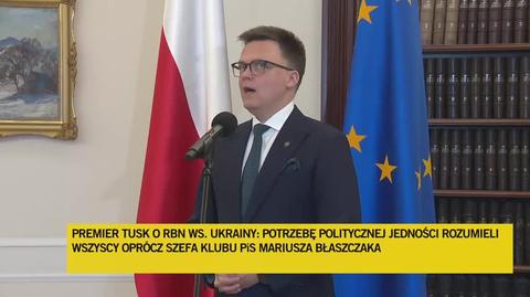 Hołownia: nie wiem, co w głowie ma pan poseł Błaszczak