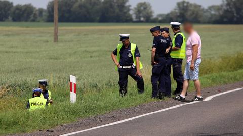 Potrącenie rowerzysty pod Łęczycą