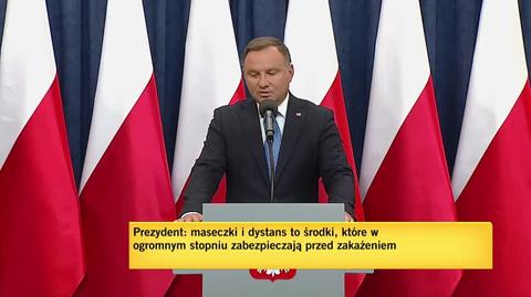 Prezydent Duda: nie jest tak, że osoby przyjeżdżające do nas z Białorusi są jakimś źródłem zakażenia (wideo z 4 września)