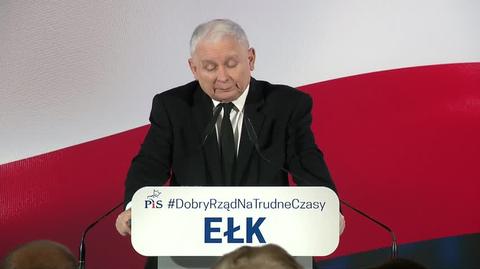 Jarosław Kaczyński w Ełku: te wybory są na miarę tych z 1989 roku