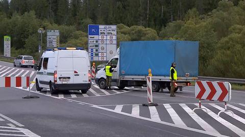 Kontrole na polsko-słowackiej granicy. Nie dojechała do firmy na Słowację (wideo z 4 października 2023)