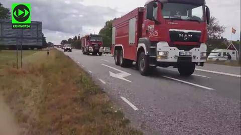 Polish firefighters returned home from Sweden where they helped to tackle forest fires