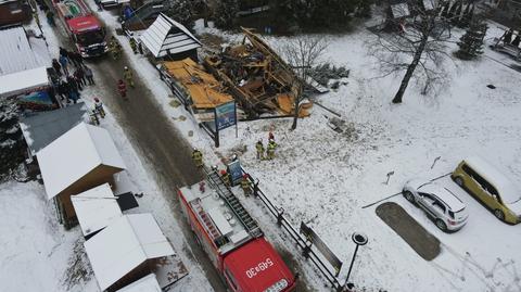 Wybuch butli gazowej na Gubalówce w Zakopanem w wypożyczalni sprzętu narciarskiego 