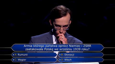 Kto zaatakował Polskę we wrześniu 1939 roku oprócz Niemiec i ZSRR? Pytanie z "Milionerów" za pół miliona złotych