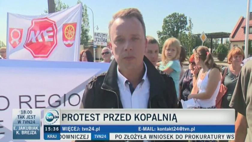 Protest przed siedzibą zarządu kopalni