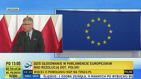 Karczewski (PiS) skrytykował projekt rezolucji PE ws. Polski