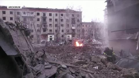 Zniszczenia w Charkowie po ostrzale rakietowym. Nagranie z 2 stycznia 