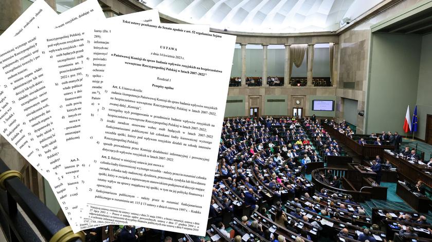 Głosowanie w Sejmie nad powołaniem "lex Tusk" - komisją do spraw badania rosyjskich wpływów