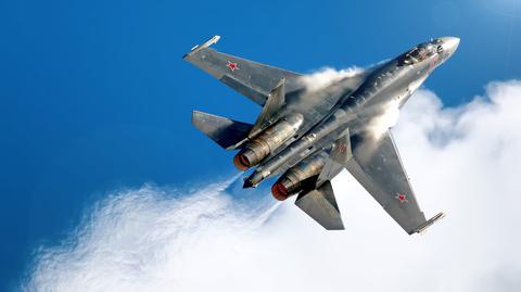 Pod Czernihowem obrona przeciwlotnicza Ukrainy strąciła rosyjski samolot szturmowy (05.03.2022)
