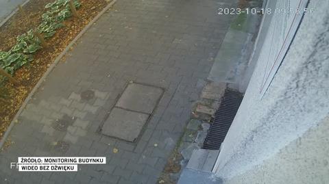 Chwila po ataku na przedszkolaka z Poznania. Nagranie z monitoringu