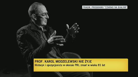 Prof. Karol Modzelewski w "Czarno na białym" o znaku Solidarność