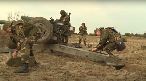 Ćwiczenia białoruskich i rosyjskich żołnierzy na poligonie brzeskim 