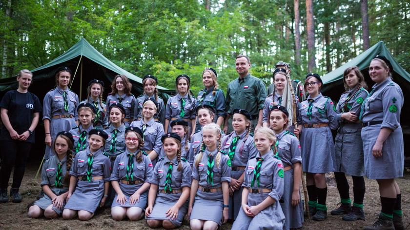 Prezydent Duda odwiedził harcerzy na obozie „Chomiąża Szlachecka 2016”