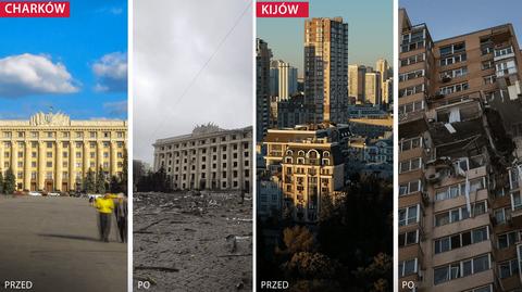 Tak zmieniły się ukraińskie miasta po rosyjskich atakach
