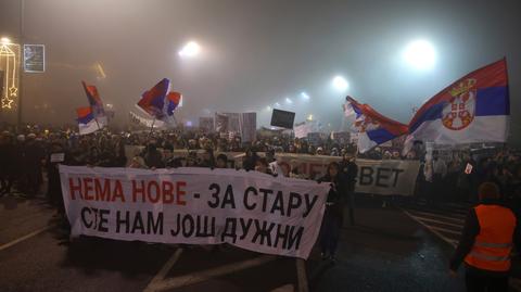 Antyrządowy protest w Belgradzie, Serbia (31.12.2024 r.)