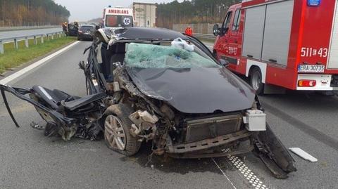Śmiertelny wypadek na autostradzie pod Radomskiem