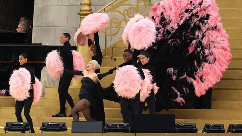Lady Gaga podczas ceremonii otwarcia igrzysk olimpijskich w Paryżu