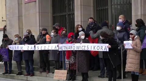 Protest w obronie sędzi Joanny Hetnarowicz-Sikory