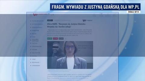 Justyna Gdańska, była dyrektorka biura zakupów RARS, udzieliła wywiadu