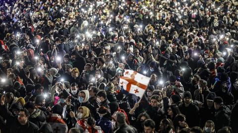 Kolejny dzień protestów w Gruzji. Relacja reportera Radia Zet Tomasza Kubata