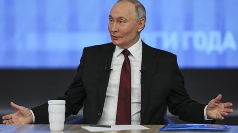 Putin "podsumował" mijający rok, dziennikarze musieli robić testy 