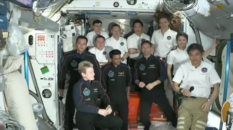 Powitanie załogi Axiom-4 na ISS
