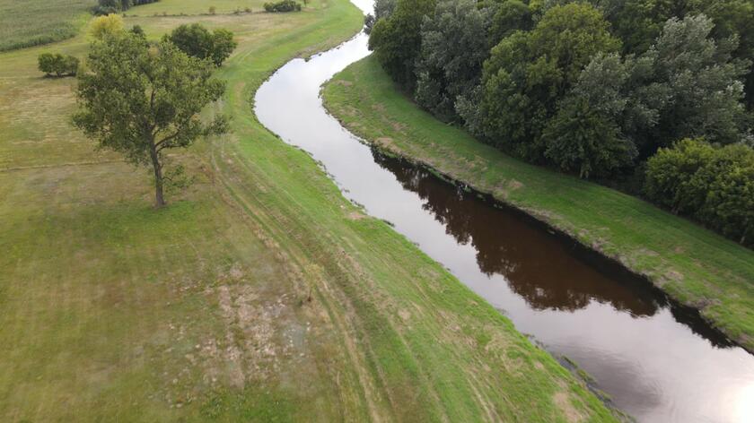 Rzeka Ner, widok z drona