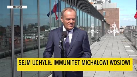 Tusk o uchyleniu immunitetu Wosiowi: ciąg dalszy nastąpi