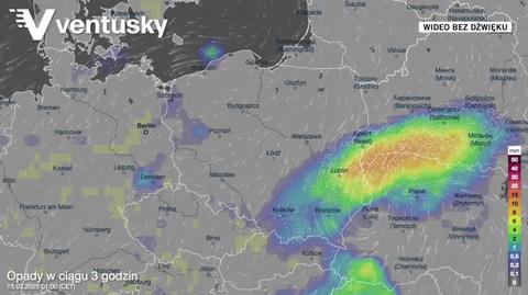 Prognozowane opady w najbliższych dniach