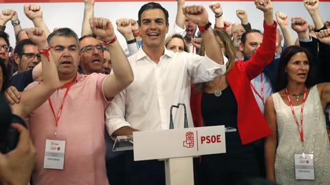 Pedro Sanchez znów na czele hiszpańskich socjalistów