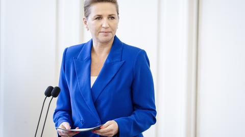 Premier Danii Mette Frederiksen na nagraniach archiwalnych 