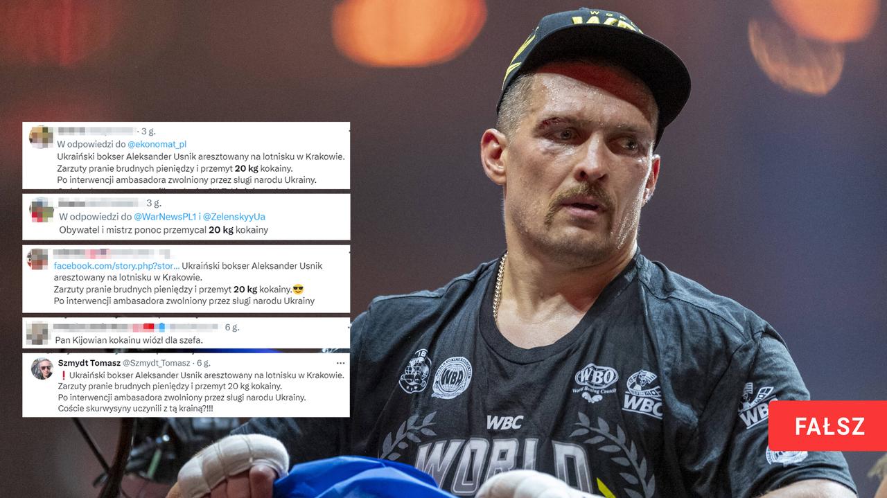 Usyk w kajdankach i "20 kg kokainy". Dezinformacja ze Wschodu