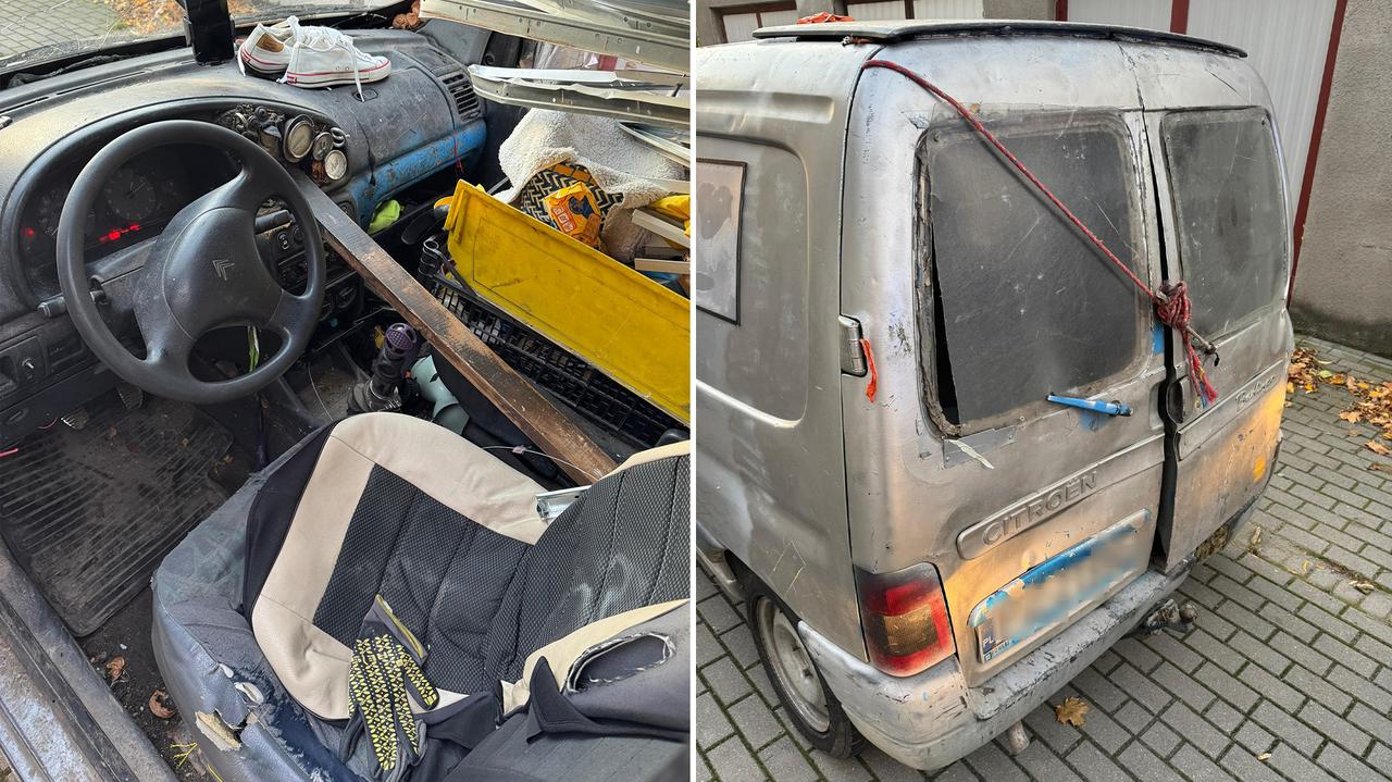 Szyba na piankę, lusterka na taśmę. Skontrolowali auto-rupieć