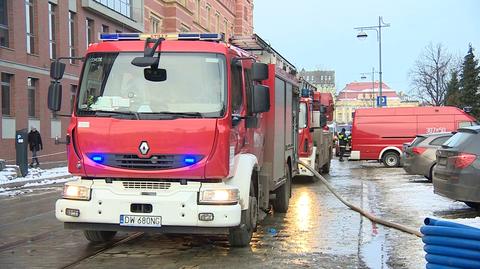Pożar w Komendzie Wojewódzkiej Policji we Wrocławiu