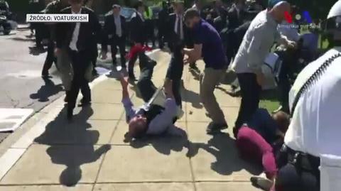Brutalne starcia przed ambasadą Turcji w Waszyngtonie