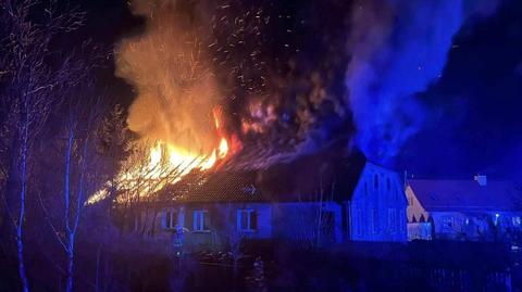 Pożar budynku wielorodzinnego we wsi Linki, jedna osoba nie żyje